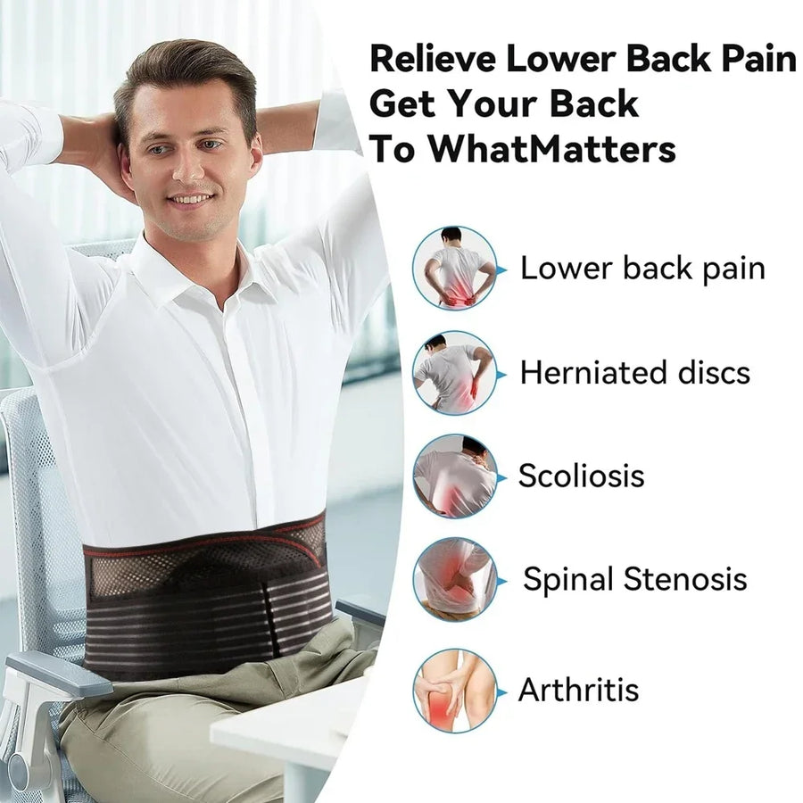 EverWell Back Brace for Lower Back Pain Relief